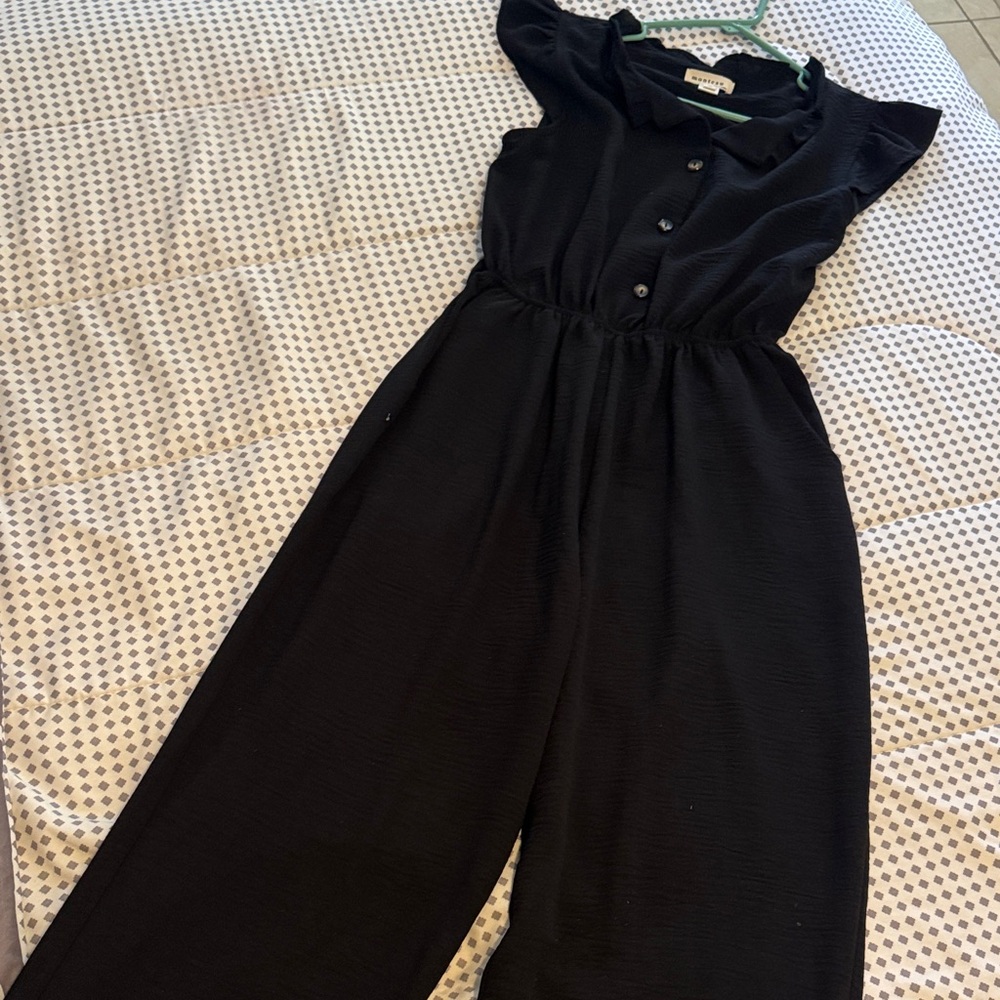 Universal Thread Black Button-Up Jumpsuit